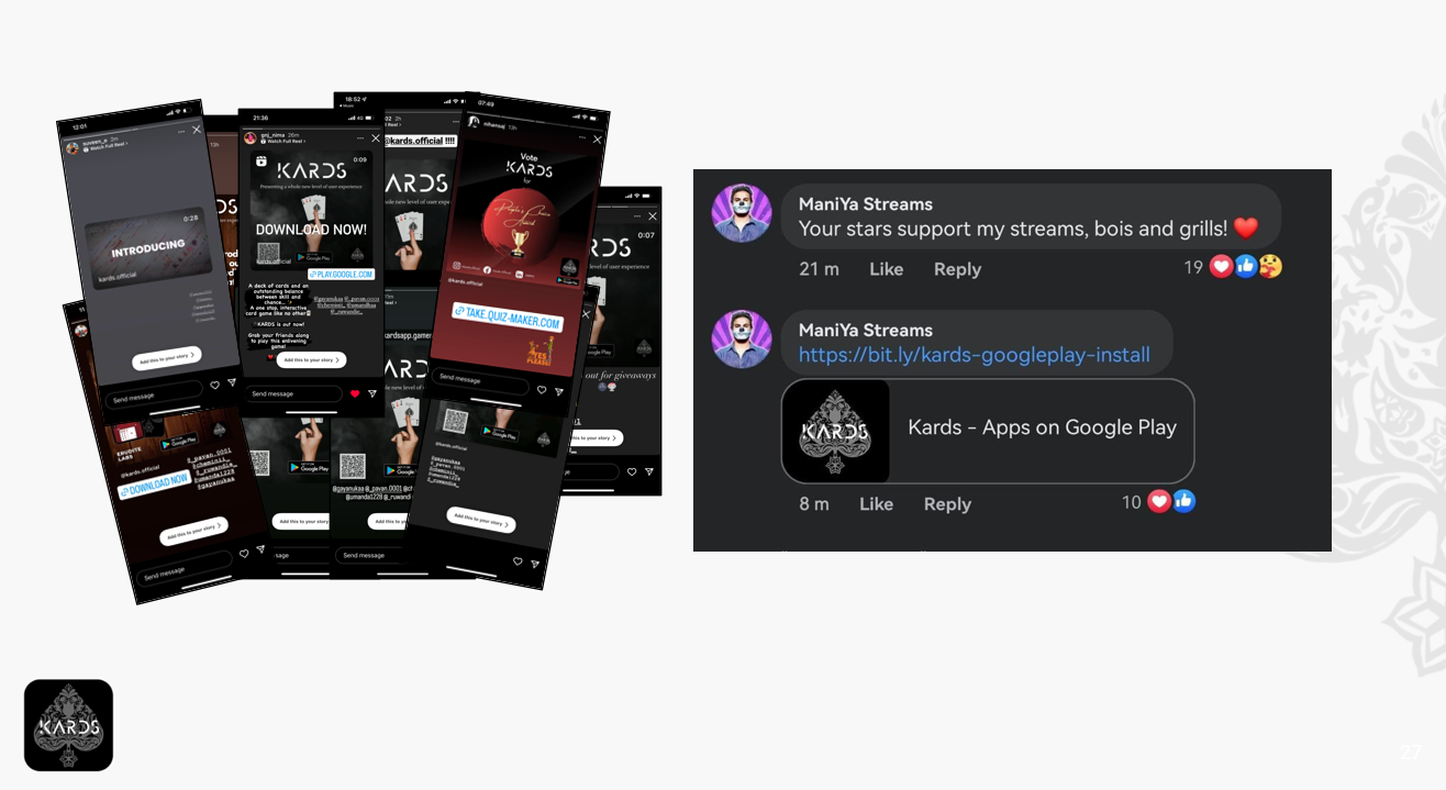 KARDS marketing and influencer support