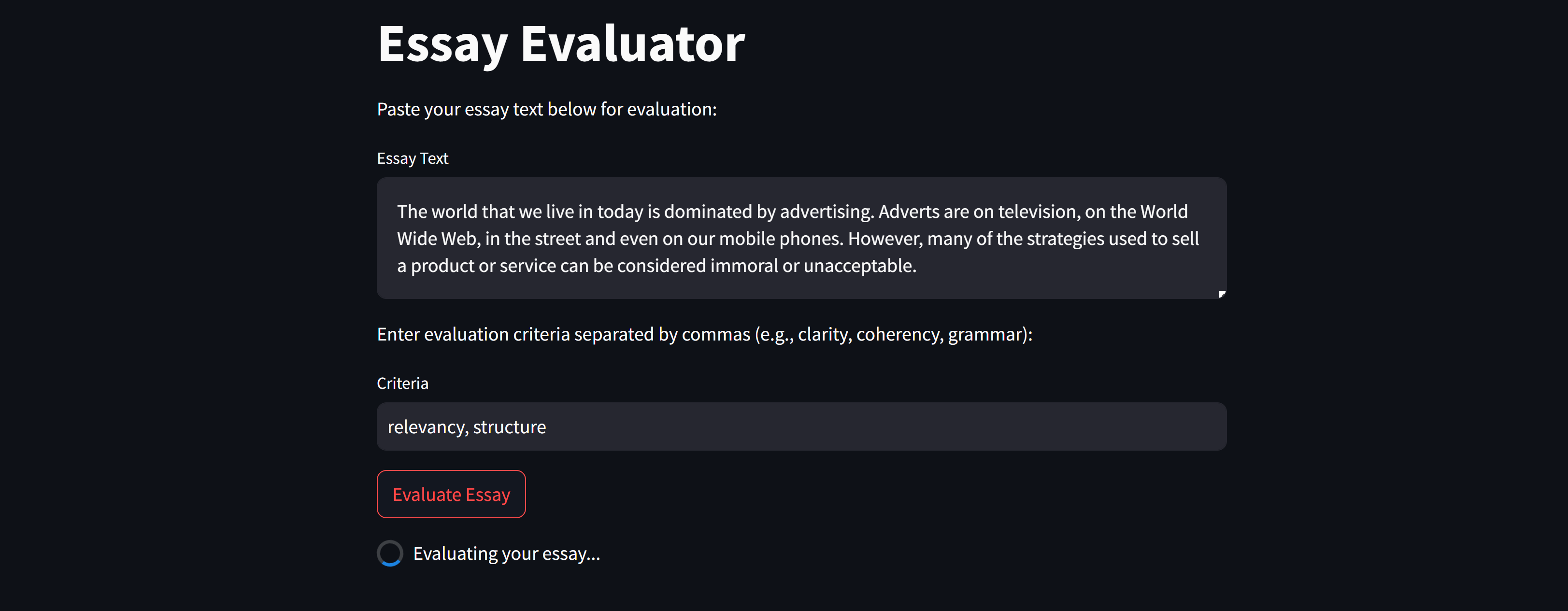 SPICE Evaluation Dashboard