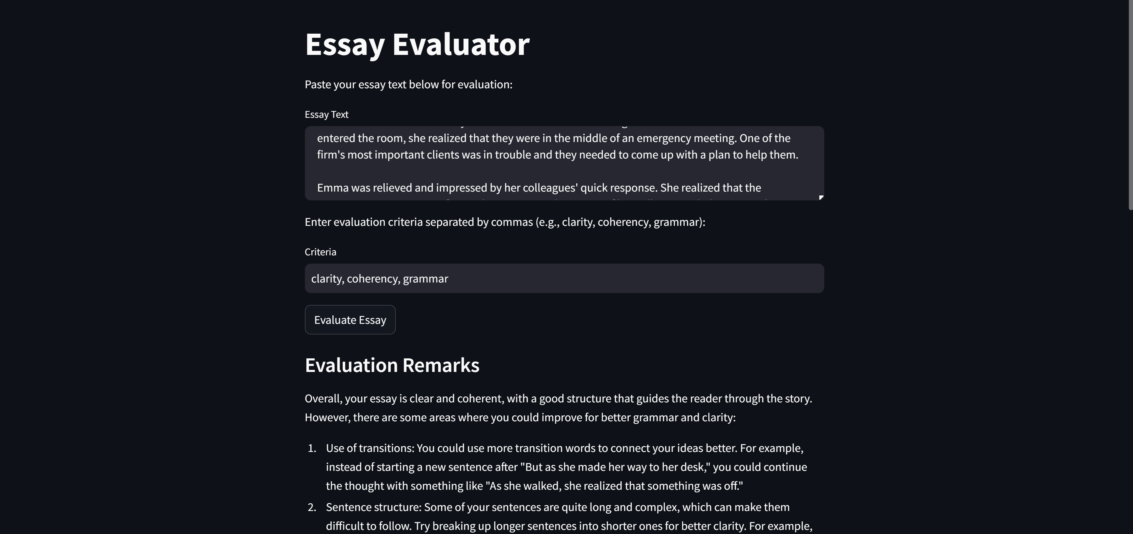 SPICE Evaluation Dashboard